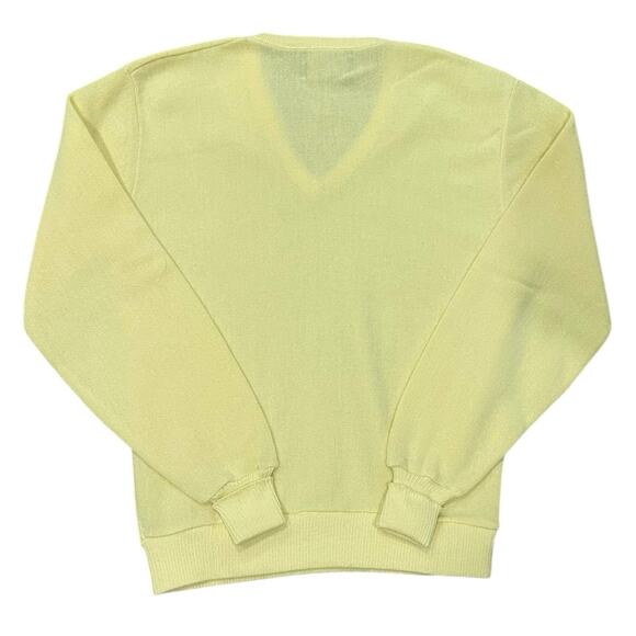 NWT Vintage Jantzen Yellow Sweater Size S Small V-Neck 90s 80s Pullover NEW USA - Picture 2 of 9